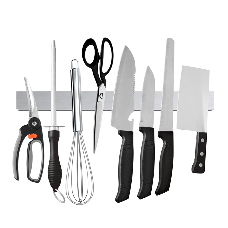 Magnetic Knife Strip - LMETJMA Professional มีดแม่เหล็กแถบสแตนเลสสตีลผู้ถือมีดครัวมีดบาร์30 40 50ซม.KC0314