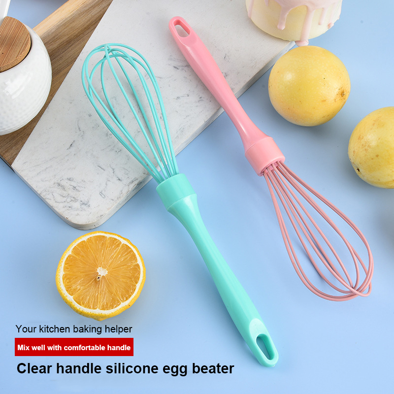 Kitchen Gadgets Products - 1PC 25 ซม.ซิลิโคนทนความร้อนมือถือไข่ปัดไข่ Pastry Scratch ทนเคลือบในครัวเรือนทําอาหารเบเกอรี่ผสมเครื่องมือ