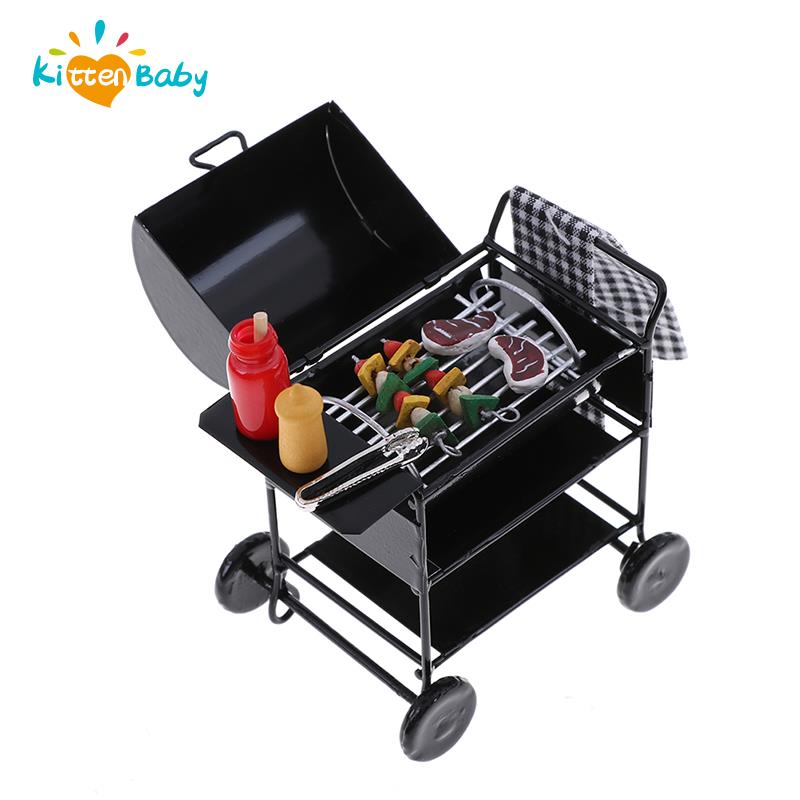 Kitchen Gadgets And Toys - 1/12 Scale น่ารัก Grill Bbq เครื่องประดับขนาดเล็กตุ๊กตาบ้าน