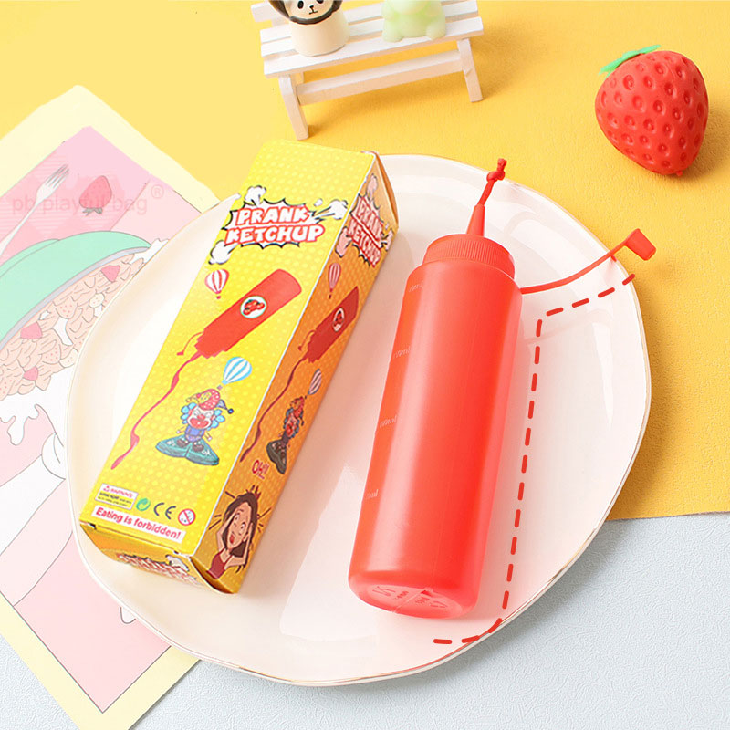 Kitchen Gadgets And Toys - ตลกซอสมะเขือเทศสลัดขวด Prank Release ความดันของเล่นเด็ก Prank ของเล่น