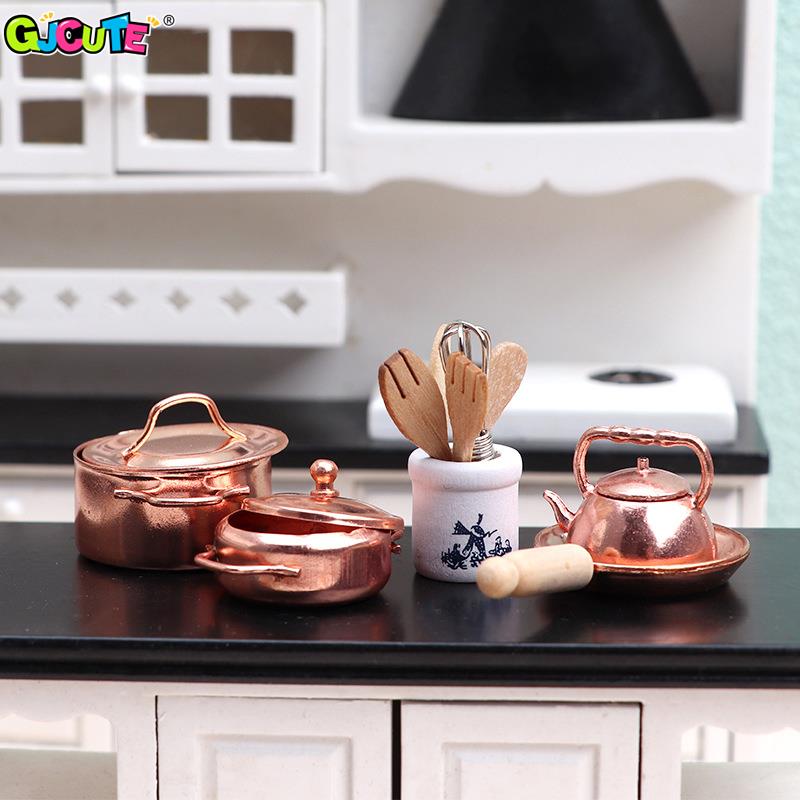 บ้านตุ๊กตา1:12จิ๋ว1ชุดกะทะหม้อ - Kitchen Gadgets And Toys บทวิจารณ์และราคา