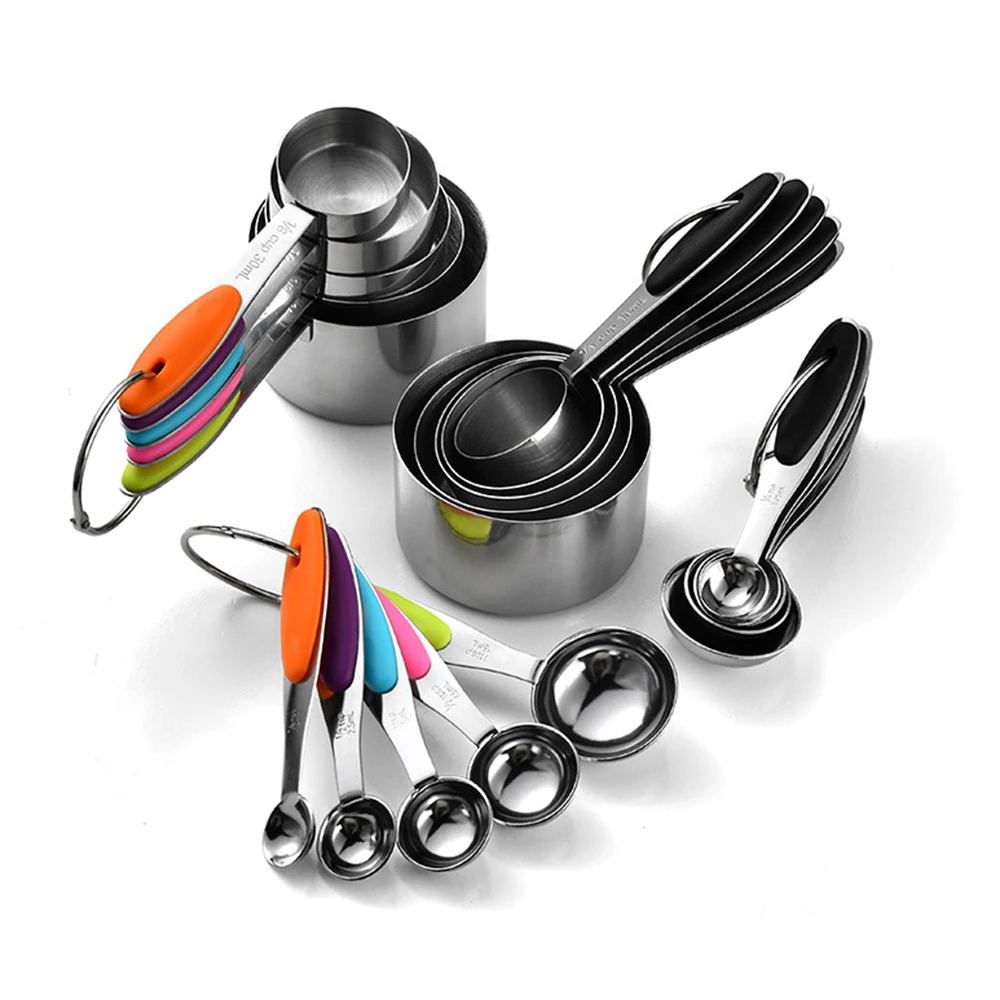 5/10 ชิ้นสแตนเลสวัดถ้วยและช้อน - Kitchen Gadgets Products บทวิจารณ์และราคา