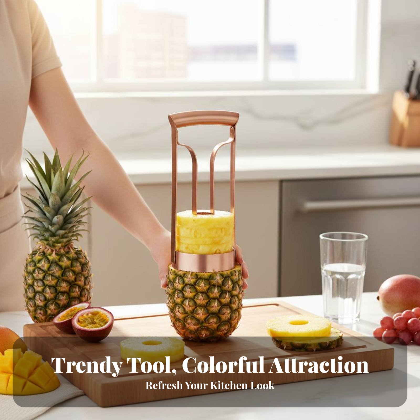 เครื่องตัดสับปะรดสแตนเลส ตัดแก - Vegetable Kitchen Gadgets บทวิจารณ์และราคา