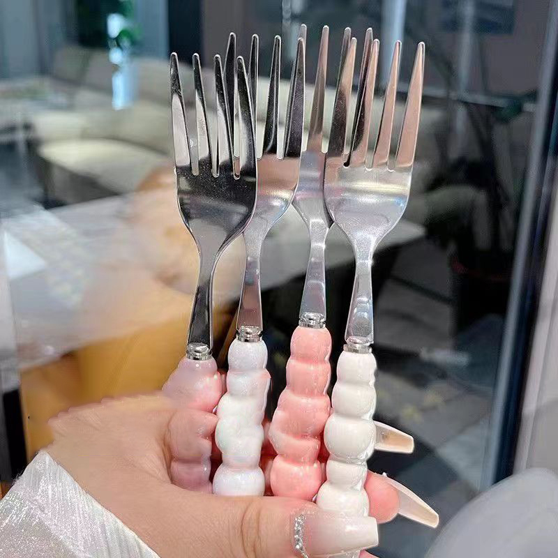 ส้อมด้ามมุกสำหรับของหวาน สเต็ก - Kitchen Gadgets Pasta บทวิจารณ์และราคา