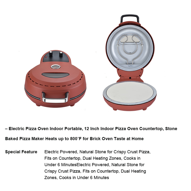 เตาอบพิซซ่าไฟฟ้าแบบพกพาขนาด 12 - Pizza Stone Baking บทวิจารณ์และราคา