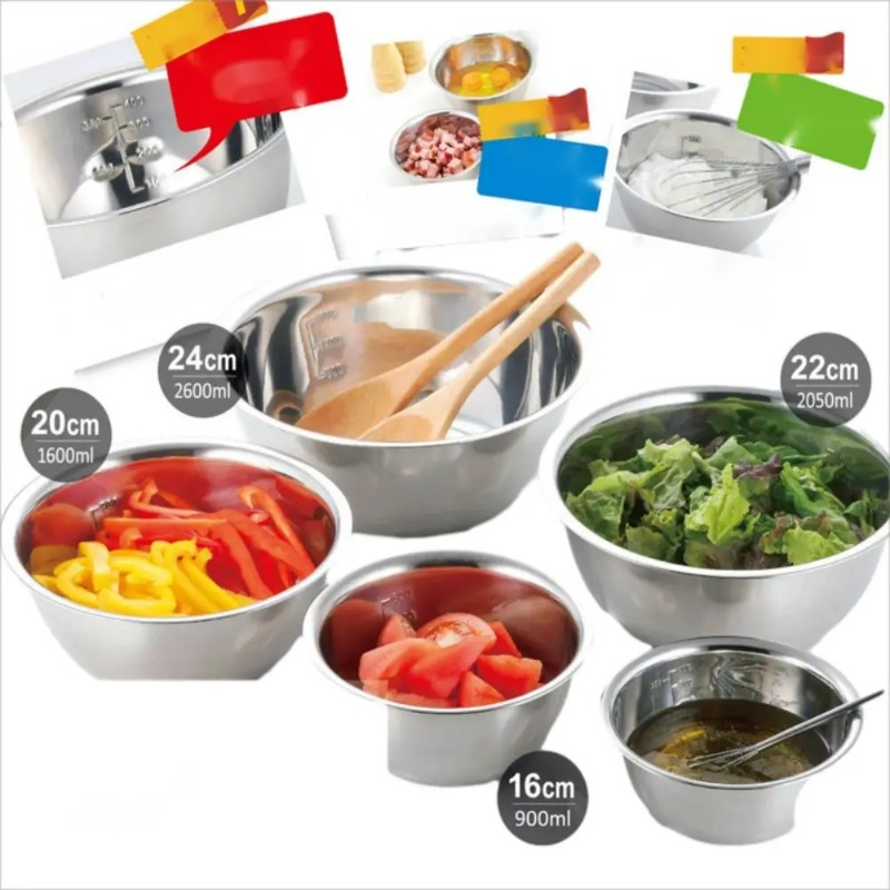 ชามผสมอาหารแบบพกพาชามสแตนเลสสำ - Kitchen Gadgets Products บทวิจารณ์และราคา