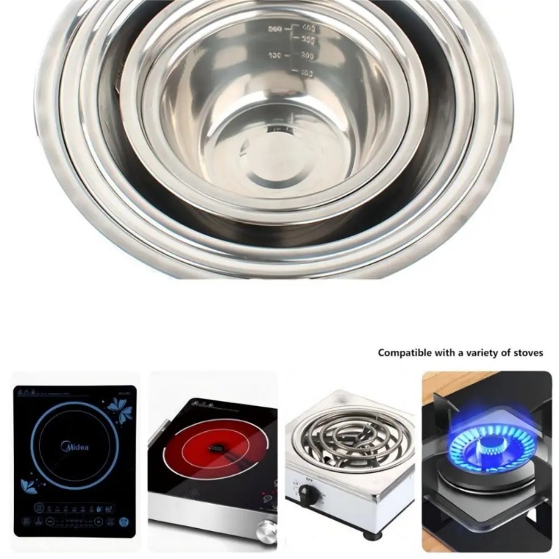 ชามผสมอาหารแบบพกพาชามสแตนเลสสำ - Kitchen Gadgets Products บทวิจารณ์และราคา