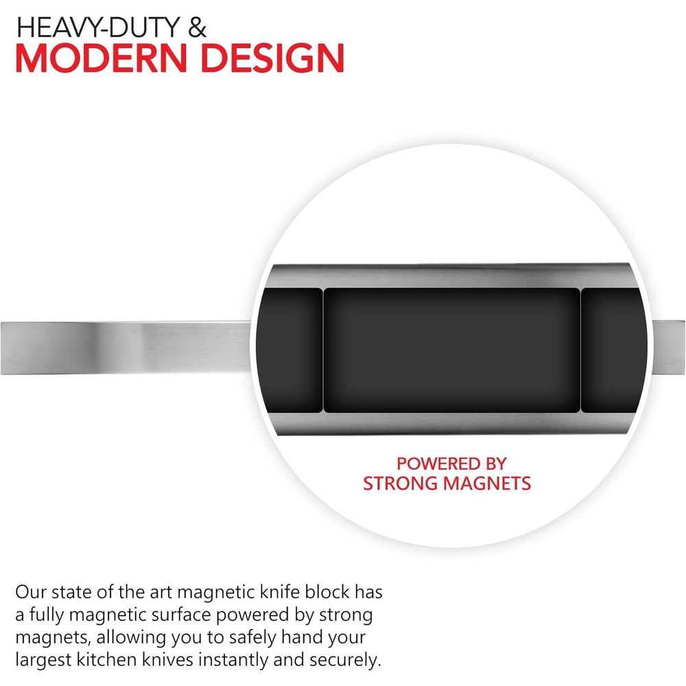 ที่วางมีดแม่เหล็กโลหะสแตนเลสขน - Magnetic Knife Strip บทวิจารณ์และราคา