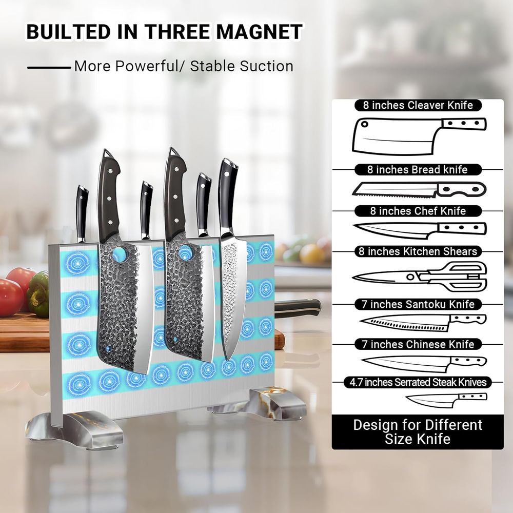แท่นวางแม่เหล็กแบบไม่มีใบมีด ท - Magnetic Knife Strip บทวิจารณ์และราคา