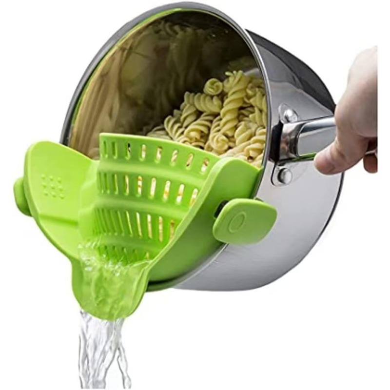 ซิลิโคนกรองคลิปบนหม้อและกระทะท - Kitchen Gadgets Pasta บทวิจารณ์และราคา
